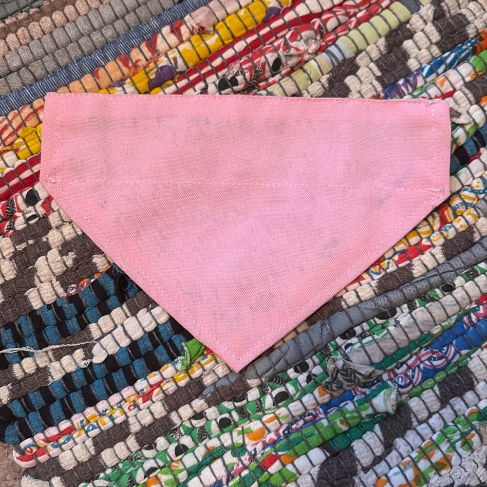 Pink Dog Collar with two slide on bandanas - Picture 6 of 6